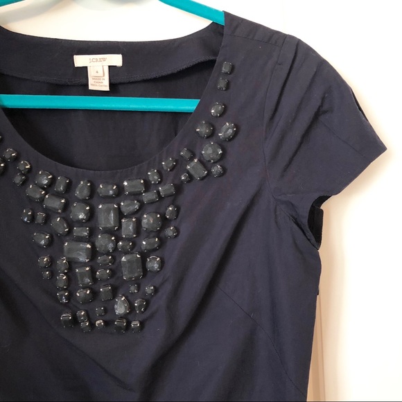 J. CREW Meshed Jewel Blouse - Picture 1 of 3